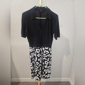 Black and White Animal Print Dress